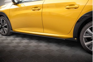 Street Pro Side Skirts Diffusers + Flaps Peugeot 208 GT Mk2 - Black + Gloss Flaps Street Pro Side Skirts Diffusers + Flaps Peugeot 208 GT Mk2 - Black + Gloss Flaps