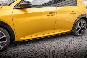 Street Pro Side Skirts Diffusers + Flaps Peugeot 208 GT Mk2 - Black + Gloss Flaps Street Pro Side Skirts Diffusers + Flaps Peugeot 208 GT Mk2 - Black + Gloss Flaps
