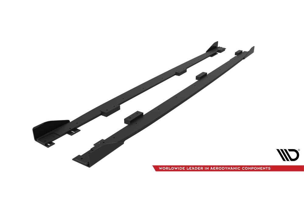 Street Pro Side Skirts Diffusers + Flaps Peugeot 208 GT Mk2 - Black + Gloss Flaps Street Pro Side Skirts Diffusers + Flaps Peugeot 208 GT Mk2 - Black + Gloss Flaps
