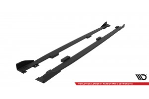 Street Pro Side Skirts Diffusers + Flaps Peugeot 208 GT Mk2 - Black + Gloss Flaps Street Pro Side Skirts Diffusers + Flaps Peugeot 208 GT Mk2 - Black + Gloss Flaps