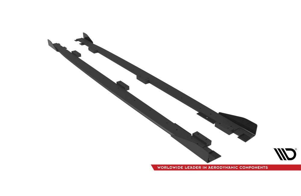 Street Pro Side Skirts Diffusers + Flaps Peugeot 208 GT Mk2 - Black + Gloss Flaps Street Pro Side Skirts Diffusers + Flaps Peugeot 208 GT Mk2 - Black + Gloss Flaps