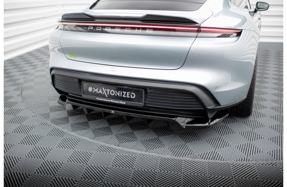 Rear Splitter (with vertical bars) Porsche Taycan / Taycan 4 / Taycan 4S / Taycan GTS Mk1