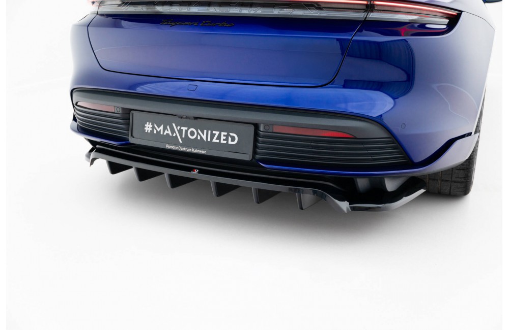Rear Splitter (with vertical bars) Porsche Taycan Turbo S Mk1
