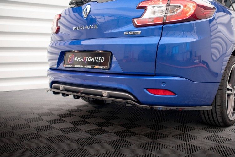Πίσω Splitter (με κατακόρυφες ράβδους) Renault Megane GT Line Grandtour Mk3 Facelift