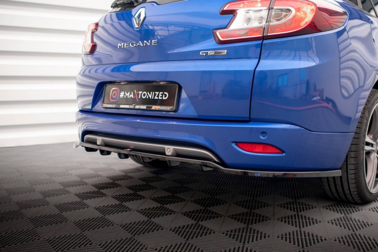 Πίσω Splitter (με κατακόρυφες ράβδους) Renault Megane GT Line Grandtour Mk3 Facelift