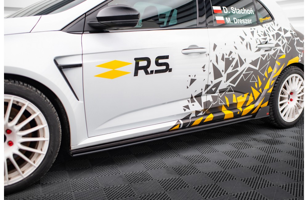 Street Pro Side Skirts Diffusers Renault Megane RS Mk4 - Black-Red Street Pro Side Skirts Diffusers Renault Megane RS Mk4 - Black-Red