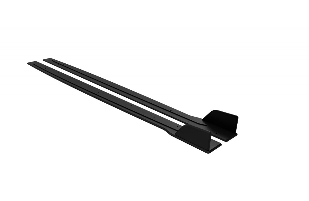 Street Pro Side Skirts Diffusers Renault Megane RS Mk4 - Black-Red Street Pro Side Skirts Diffusers Renault Megane RS Mk4 - Black-Red