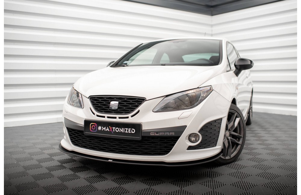 Street Pro Front Splitter Seat Ibiza Cupra Sport Coupe Mk4 - Black
