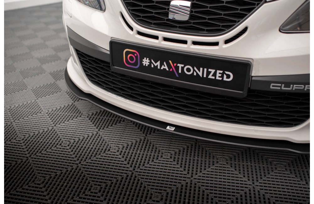 Street Pro Front Splitter Seat Ibiza Cupra Sport Coupe Mk4 - Black