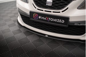 Street Pro Front Splitter Seat Ibiza Cupra Sport Coupe Mk4 - Black