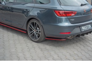 Rear Side Splitters V.4 Seat Leon Cupra Mk3 FL Sportstourer