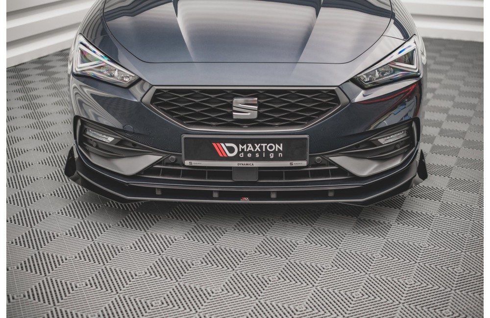Street Pro Front Splitter + Flaps Seat Leon FR Mk4 - Black + Gloss Flaps