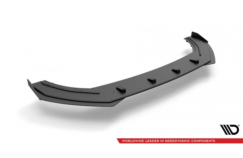 Street Pro Front Splitter + Flaps Seat Leon FR Mk4 - Black + Gloss Flaps