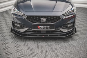 Street Pro Front Splitter + Flaps Seat Leon FR Mk4 - Black + Gloss Flaps