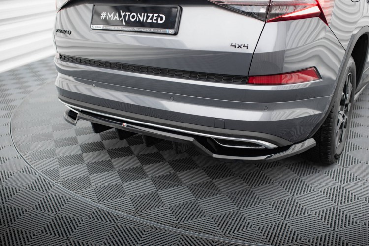 Πίσω Splitter (με κατακόρυφες ράβδους) Skoda Kodiaq Sportline Mk1 / Mk1 Facelift
