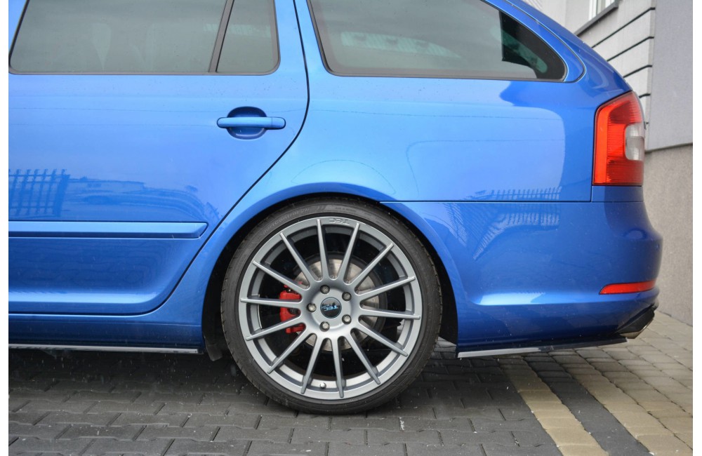 Rear Side Splitters Skoda Octavia RS Mk2 / Mk2 FL Sedan / Combi