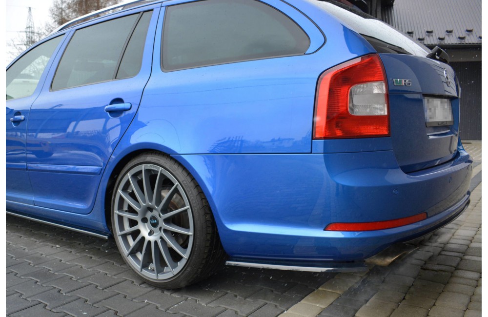 Rear Side Splitters Skoda Octavia RS Mk2 / Mk2 FL Sedan / Combi