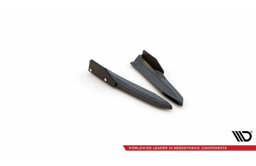 Rear Side Splitters V.4 + Flaps Skoda Octavia RS Combi / Liftback Mk4 / Mk4 Facelift