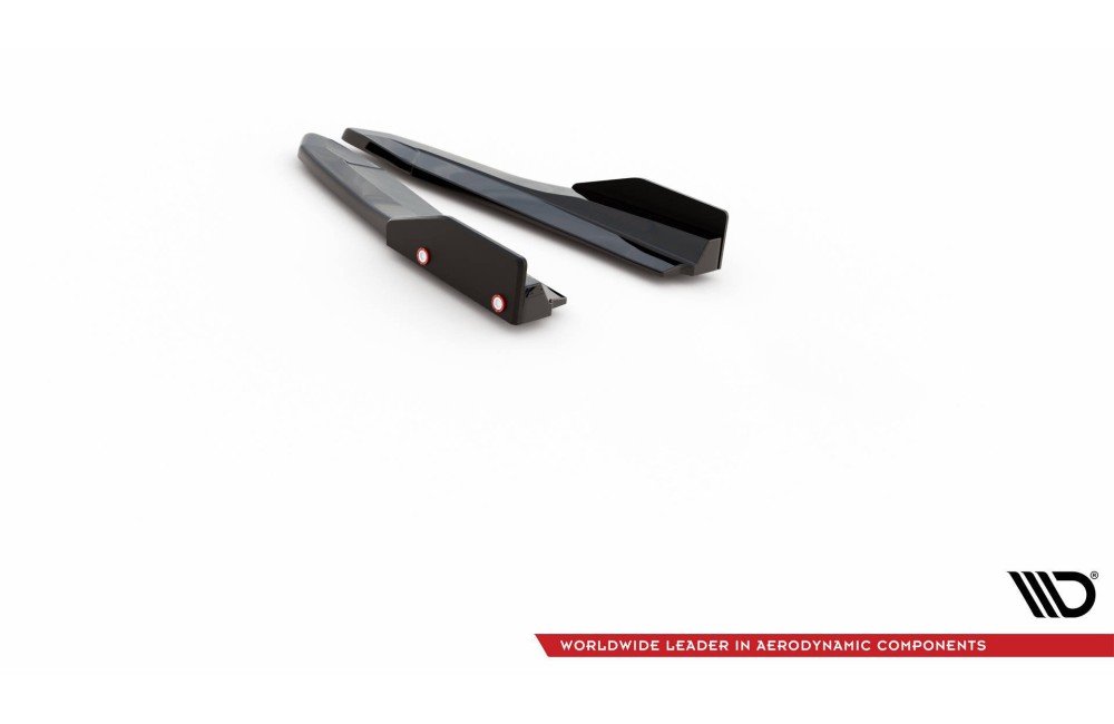 Rear Side Splitters V.4 + Flaps Skoda Octavia RS Combi / Liftback Mk4 / Mk4 Facelift
