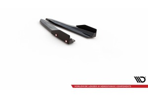 Rear Side Splitters V.4 + Flaps Skoda Octavia RS Combi / Liftback Mk4 / Mk4 Facelift