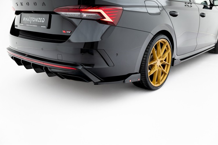 Πίσω Πλευρικοί Splitters V.4 + Flaps Skoda Octavia RS Combi / Liftback Mk4 / Mk4 Facelift