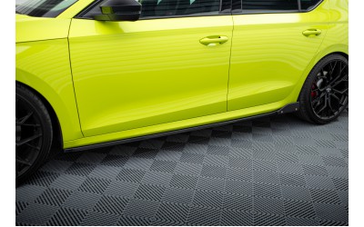 Side Skirts Diffusers V.2 + Flaps Skoda Octavia RS Liftback / Combi Mk4 Facelift