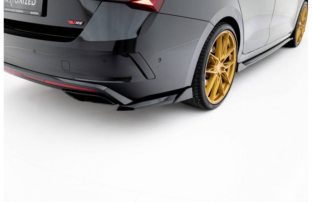 Rear Side Splitters V.6 Skoda Octavia RS Liftback / Combi Mk4 / Mk4 Facelift