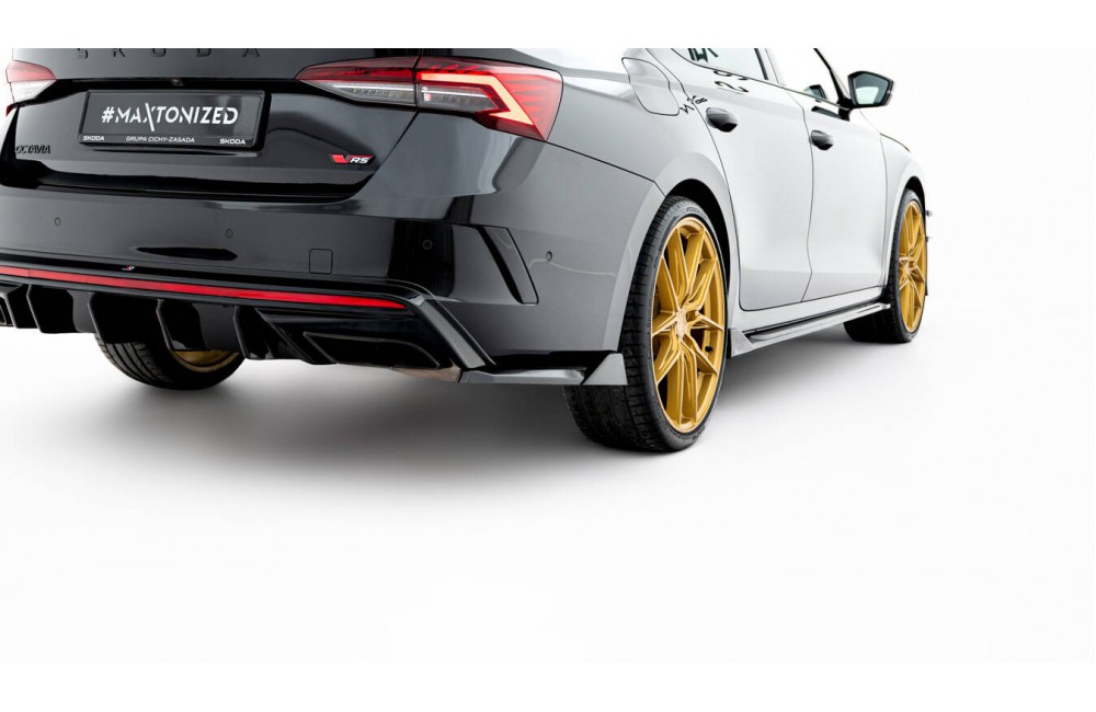 Rear Side Splitters V.8 Skoda Octavia RS Liftback / Combi Mk4 Facelift