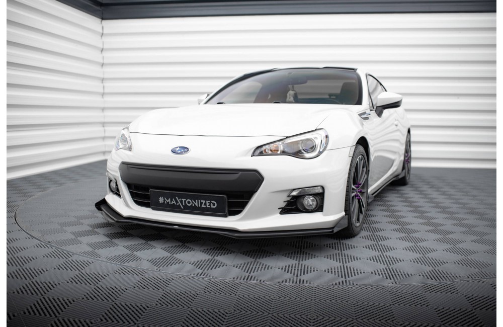 Street Pro Front Splitter V.1 + Flaps Subaru BRZ Mk1  - Black + Gloss Flaps