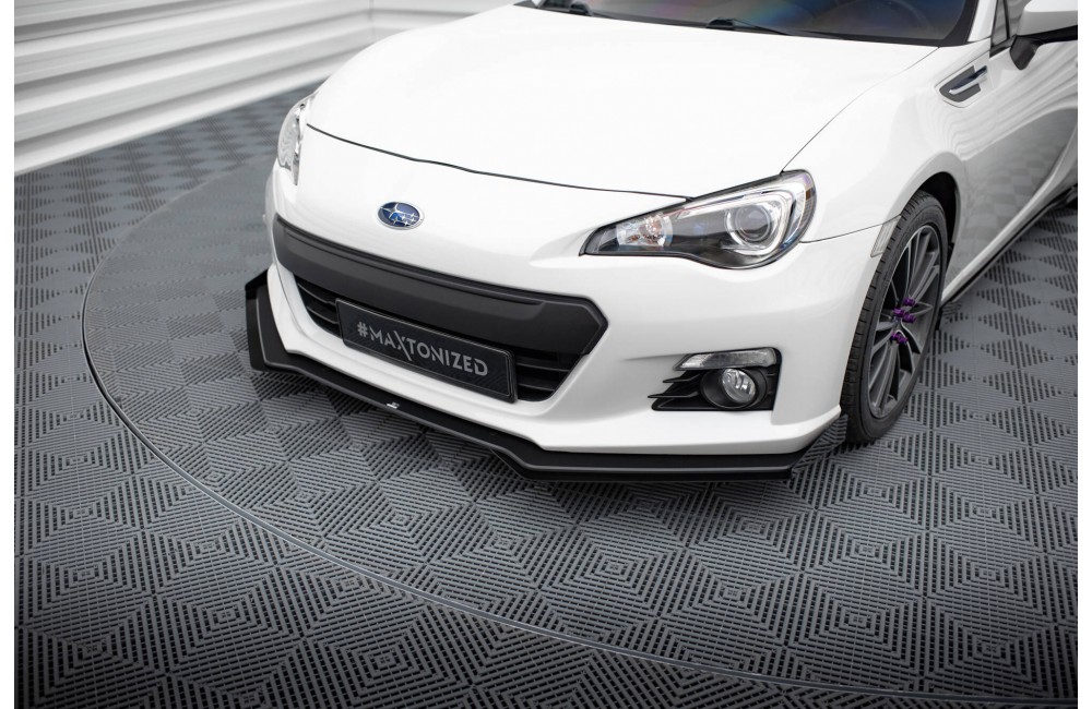 Street Pro Front Splitter V.1 + Flaps Subaru BRZ Mk1  - Black + Gloss Flaps