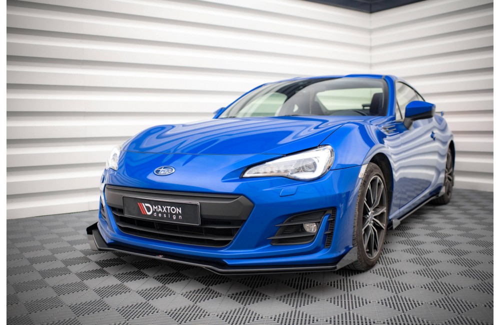 Street Pro Front Splitter V.1 + Flaps Subaru BRZ Mk1 Facelift - Black + Gloss Flaps
