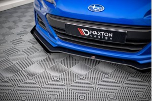 Street Pro Front Splitter V.1 + Flaps Subaru BRZ Mk1 Facelift - Black + Gloss Flaps