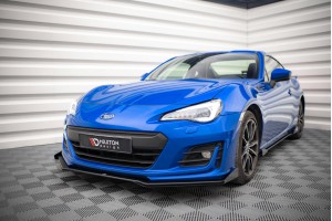 Street Pro Front Splitter V.1 + Flaps Subaru BRZ Mk1 Facelift - Black + Gloss Flaps