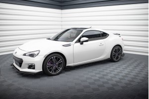 Street Pro Side Skirts Diffusers + Flaps Subaru BRZ Mk1 / Mk1 Facelift - Black + Gloss Flaps