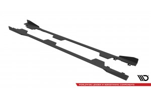 Street Pro Side Skirts Diffusers + Flaps Subaru BRZ Mk1 / Mk1 Facelift - Black + Gloss Flaps