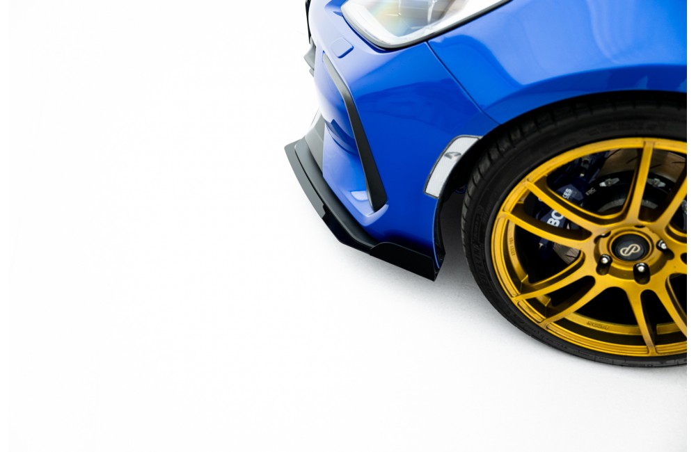 Street Pro Front Splitter + Flaps Subaru BRZ Mk2 - Black + Gloss Flaps