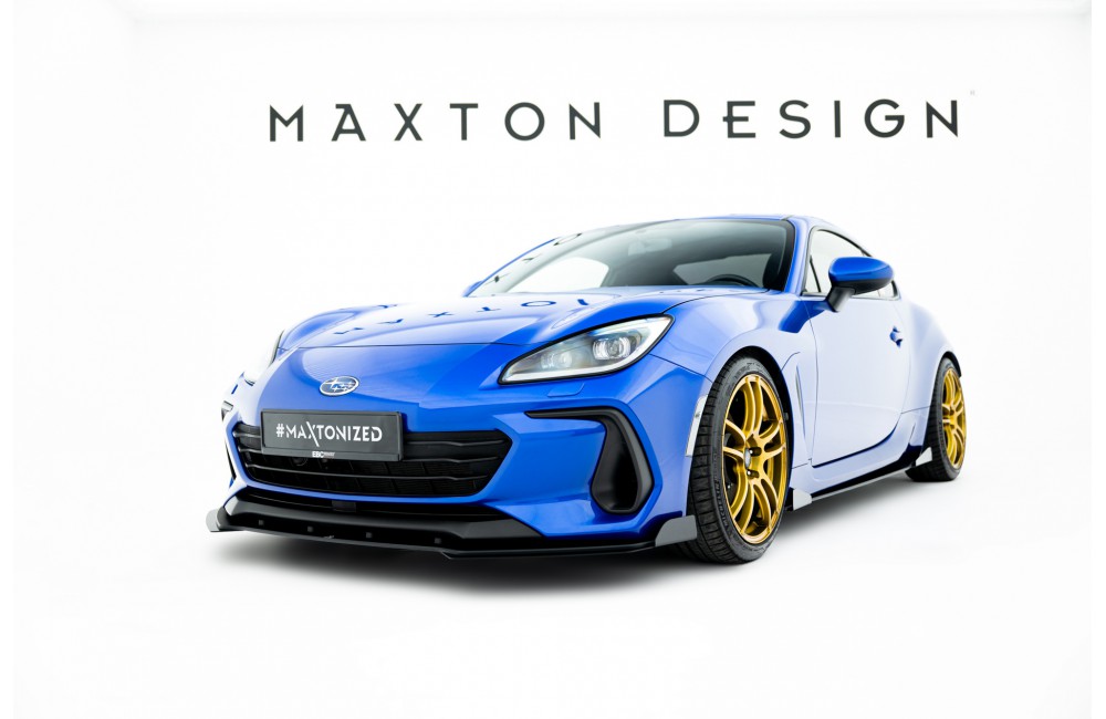 Street Pro Front Splitter + Flaps Subaru BRZ Mk2 - Black + Gloss Flaps