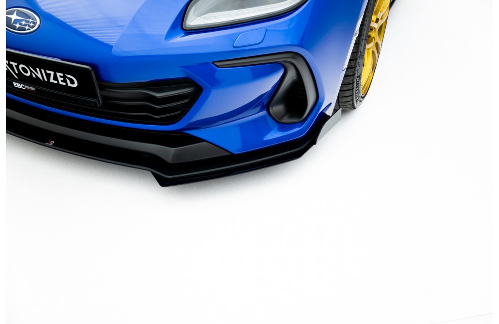 Street Pro Front Splitter + Flaps Subaru BRZ Mk2 - Black + Gloss Flaps