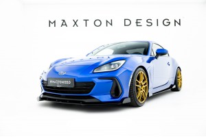 Street Pro Front Splitter + Flaps Subaru BRZ Mk2 - Black + Gloss Flaps