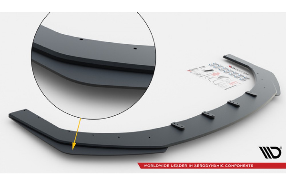 Street Pro Front Splitter + Flaps Subaru BRZ Mk2 - Black + Gloss Flaps