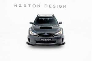 Street Pro Front Splitter + Flaps Subaru Impreza WRX STI Mk3 Facelift - Black + Gloss Flaps