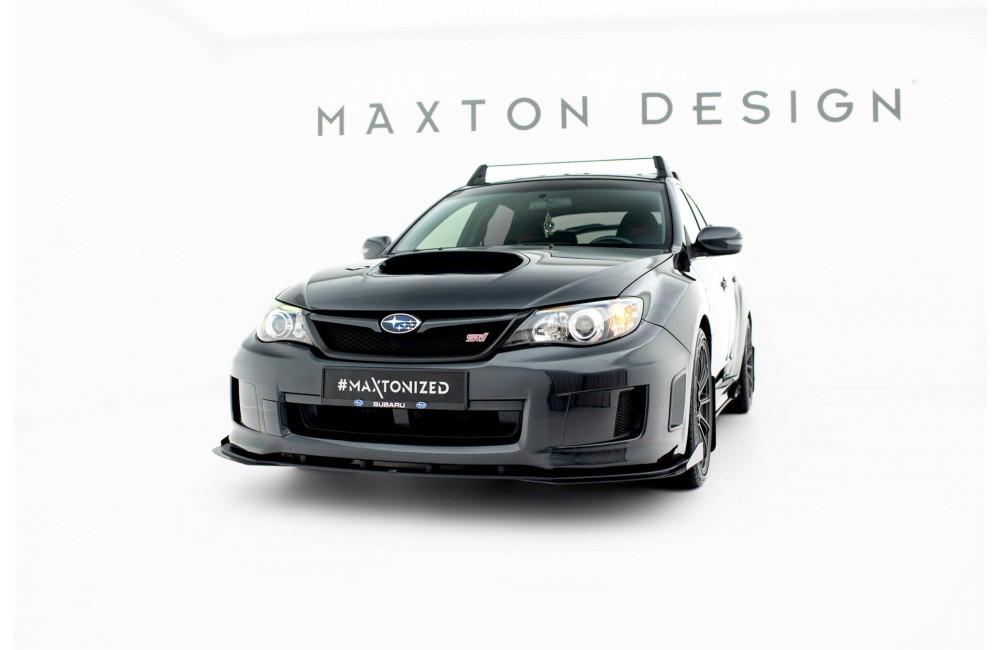 Street Pro Front Splitter + Flaps Subaru Impreza WRX STI Mk3 Facelift - Black + Gloss Flaps