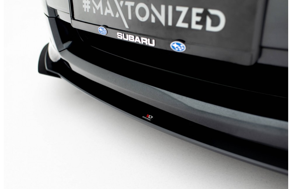 Street Pro Front Splitter + Flaps Subaru Impreza WRX STI Mk3 Facelift - Black + Gloss Flaps