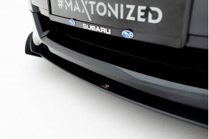 Street Pro Front Splitter + Flaps Subaru Impreza WRX STI Mk3 Facelift - Black + Gloss Flaps