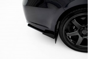 Street Pro Rear Side Splitters + Flaps Subaru Impreza WRX STI Mk3 Facelift - Black + Gloss Flaps