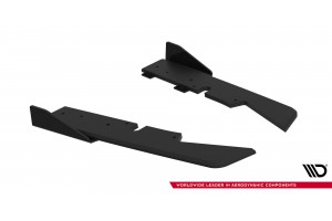 Street Pro Rear Side Splitters + Flaps Subaru Impreza WRX STI Mk3 Facelift - Black + Gloss Flaps