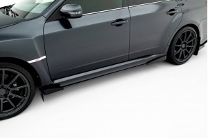 Street Pro Side Skirts Diffusers + Flaps Subaru Impreza WRX STI Mk3 Facelift - Black + Gloss Flaps Street Pro Side Skirts Diffusers + Flaps Subaru Impreza WRX STI Mk3 Facelift - Black + Gloss Flaps