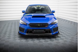 Street Pro Front Splitter + Flaps Subaru WRX STI Mk1 Facelift - Black + Gloss Flaps
