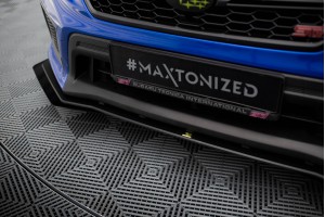 Street Pro Front Splitter + Flaps Subaru WRX STI Mk1 Facelift - Black + Gloss Flaps