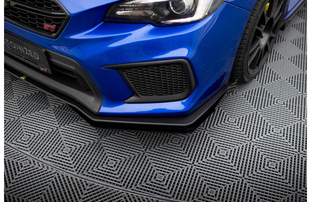 Street Pro Front Splitter + Flaps Subaru WRX STI Mk1 Facelift - Black + Gloss Flaps